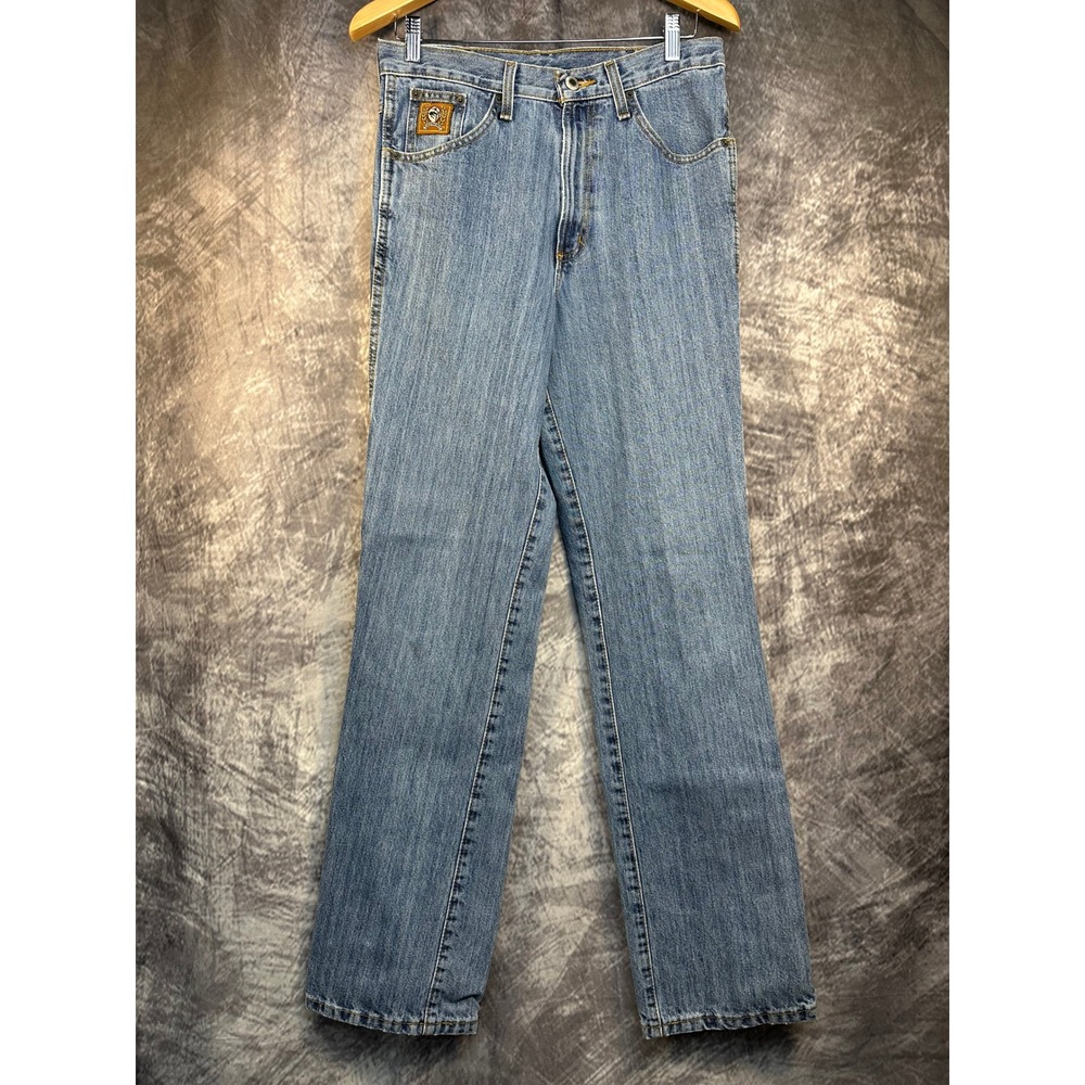 Cinch BRONZE Label Jeans Mens 30x34 Blue Medium Wash Slim Fit MB90532001